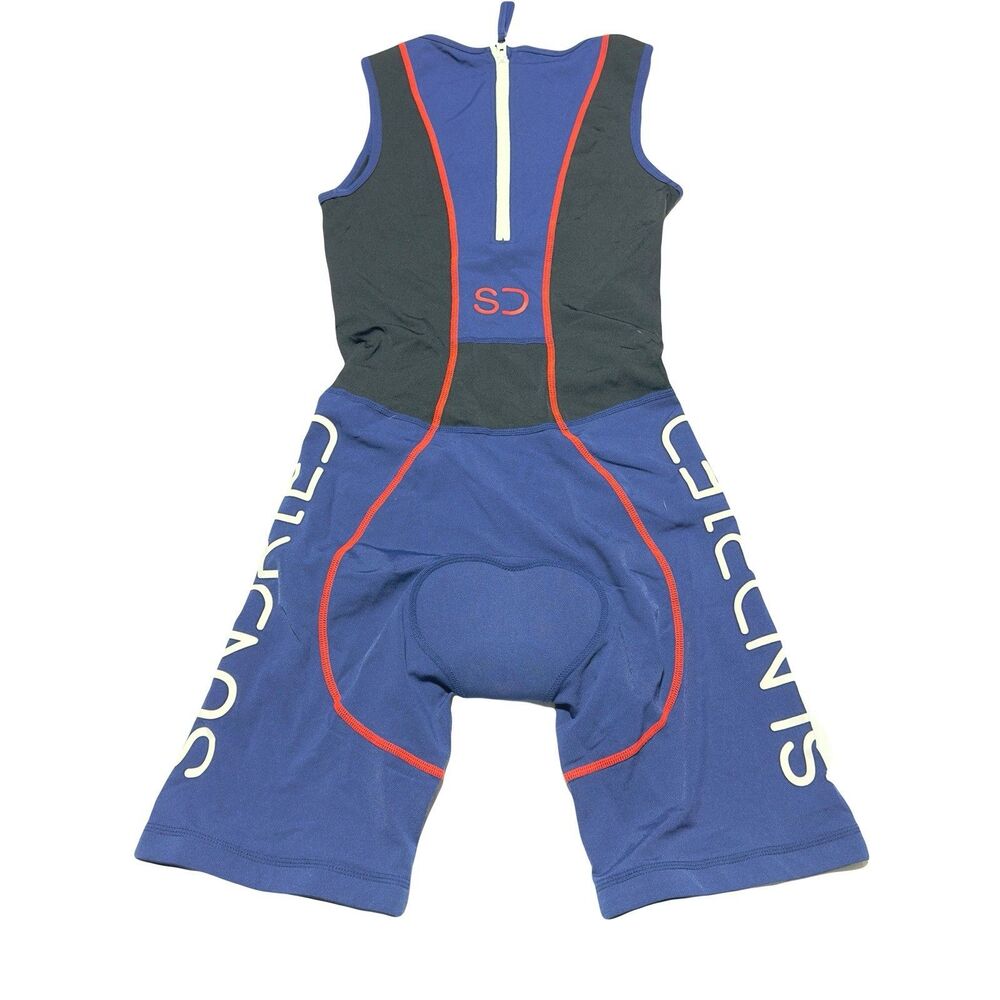 Sundried Women’s Cycling Kit Triathlon Tri Suit Padded  Skinsuit Size M Blue NWT - Picture 5 of 9